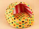 Yellow Polka Dot Puppy Bed Small Egg-Shaped Cat & Dog House