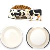 New Fashion Animal Dog Dishes Bowl Stainless Steel Pet Bowl, Milk Cow Stripes