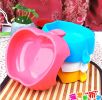 Apple Shaped Pet Bowl Dogs Bowl Pet Supplies RED(7.5 * 2 Inches)