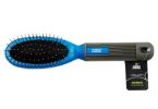 Gray Plastic Handle Needle Comb Pet Dog Brush Massage Brush Blue