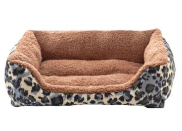 Pet Bed Dog Puppy Cat Soft Cotton Fleece Warm Nest House Mat--Coffee Camouflage