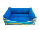 Pet Bed Dog Puppy Cat Soft Cotton Fleece Warm Nest House Mat--Blue