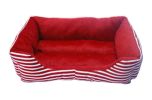 Pet Bed Dog Puppy Cat Soft Cotton Fleece Warm Nest House Mat--Red
