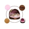 Skin Soft and Warm Pet House Dog Cat Pet Bed Puppy sofa, Brown 39CM