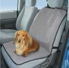 Striped Single Seat Dog Car Seat Cover Light Gray- One Size Fit Most: 24"Wx39"H