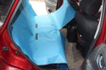 Waterproof Solid Color Bench Seat Dog Car Seat Cover Blue- Fit Most: 57"Wx57"L