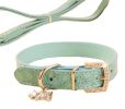 Rhinestone Pet Collars - Dog Leashes - Pet Supplies -- Blue Marbling 1