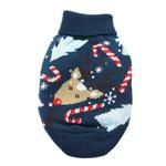 Dog Cable Knit 100% Cotton Sweater  Ugly Raindeer (Size: large)