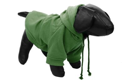 Fashion Plush Cotton Pet Hoodie Hooded Sweater (Color: Green, Size: large)