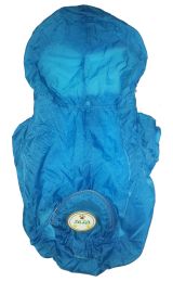 The Ultimate Waterproof Thunder-Paw Adjustable Zippered Folding Travel Dog Raincoat (Color: Blue, Size: large)